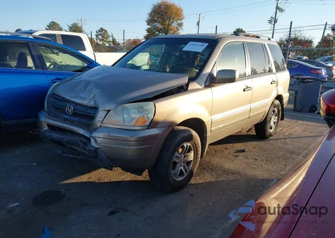 2004 Honda Pilot Ex-L из США, поврежденный, VIN 2HKYF18514H604592